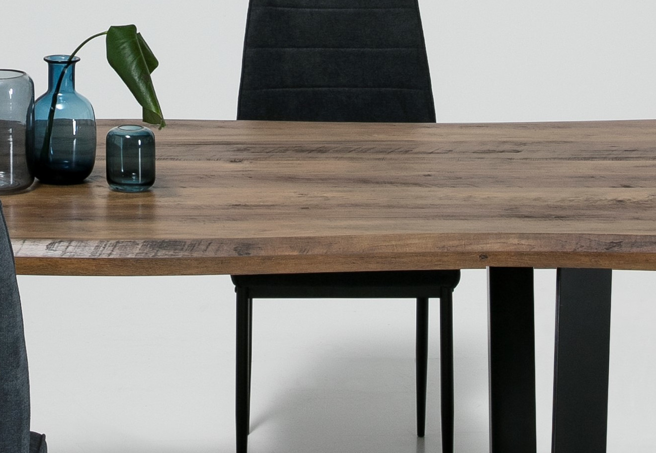 Mesa comedor fija 200x100 tapa nogal